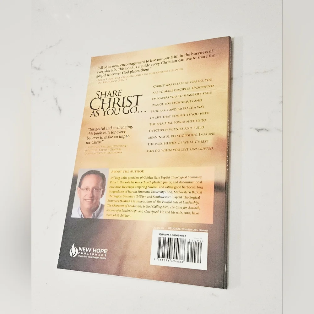 BOGO Unscripted by Jeff Iorg Paperback Book